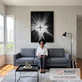 Quadro Decorativo Avião em Cidade Moderna em sala de estar moderna - quadros decorativos para sala