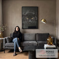 Quadro Decorativo Majestade da Pantera Negra - Adicione Elegância em sala de estar moderna - quadros decorativos para sala