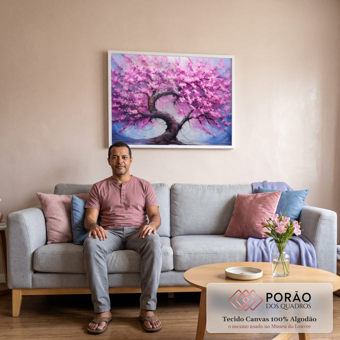 Quadro Decorativo Primavera Mística: Renove Seu Espaço em sala de estar moderna - quadros decorativos para sala