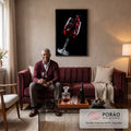 Quadro Decorativo Elegância do Vinho - Toque de Classe Único em sala de estar moderna - quadros decorativos para sala