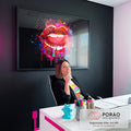 Quadro Decorativo Mouth Art - Elegância e Modernidade para Sua Parede em escritorio moderno - quadros decorativos para sala