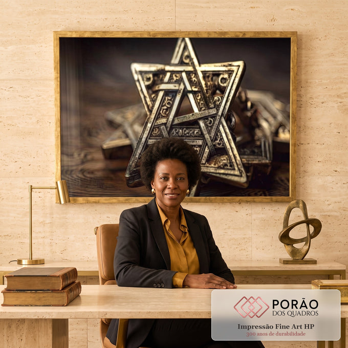 Quadro Decorativo Encantos de Jerusalém: Sinta a Fé em escritorio moderno - quadros decorativos para sala