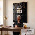 Quadro Decorativo Motivacional Foco - Inspire Seu Ambiente com Estilo em escritorio moderno - quadros decorativos para sala