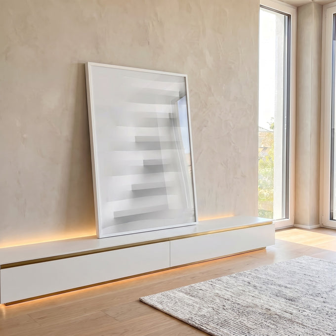 Quadro Decorativo Minimalismo Elegante - Harmonize Seu Espaço em ambiente decorado - quadros decorativos para sala
