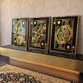 Quadro Decorativo Luxo em Cartas: Toque de Ouro em ambiente decorado - quadros decorativos para sala