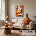 Quadro Decorativo Espirais Quentes para um Lar Aconchegante em sala de estar moderna - quadros decorativos para sala