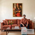Quadro Decorativo - Frida Kahlo A Essência da Emoção em sala de estar moderna - quadros decorativos para sala