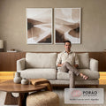 Quadro Decorativo Abstrato Serenity em sala de estar moderna - quadros decorativos para sala