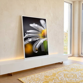 Quadro Decorativo Margarida Radiante em ambiente decorado - quadros decorativos para sala