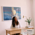Quadro Decorativo Cavalo Branco em Liberdade em escritorio moderno - quadros decorativos para sala