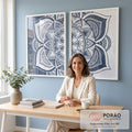 Quadro Decorativo: Mandalas para Paz Interior em escritorio moderno - quadros decorativos para sala