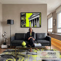 Quadro Decorativo Moderno Arquitetônico em sala de estar moderna - quadros decorativos para sala
