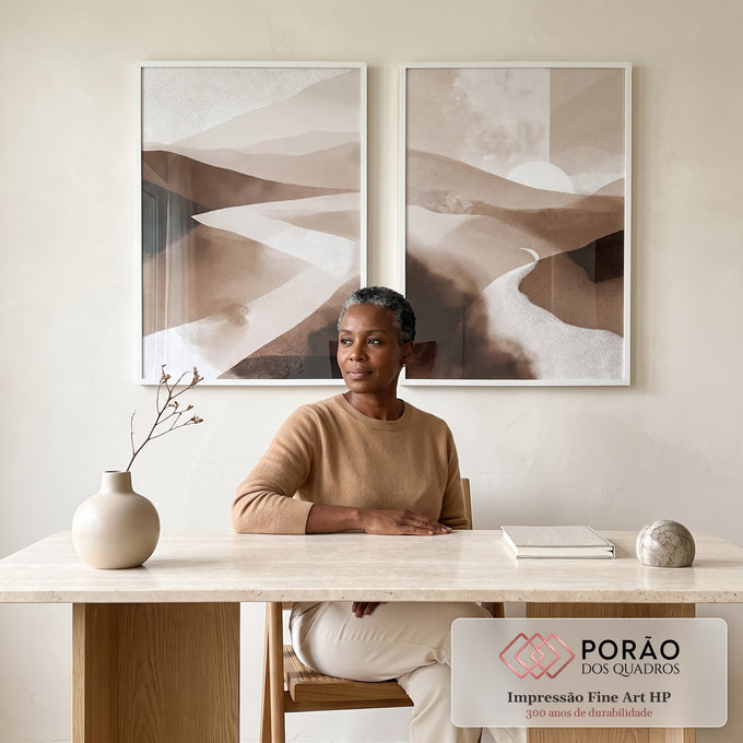 Quadro Decorativo Abstrato Serenity em escritorio moderno - quadros decorativos para sala