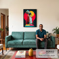 Quadro Decorativo Majestade Geométrica Moderna em sala de estar moderna - quadros decorativos para sala