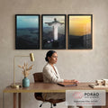 Quadro Decorativo: Vista Inspiradora do Rio de Janeiro em escritorio moderno - quadros decorativos para sala