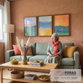 Quadro Decorativo Majestosas Montanhas - Inspire-se na Natureza em sala de estar moderna - quadros decorativos para sala