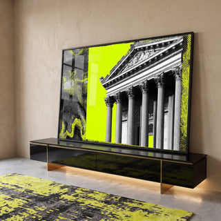 Quadro Decorativo Moderno Arquitetônico em ambiente decorado - quadros decorativos para sala
