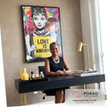Quadro Decorativo Love é a Resposta em escritorio moderno - quadros decorativos para sala
