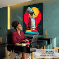 Quadro Decorativo Majestade Geométrica Moderna em escritorio moderno - quadros decorativos para sala