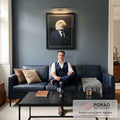 Quadro Decorativo Águia Empresarial: Inspire Grandeza em sala de estar moderna - quadros decorativos para sala