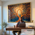 Quadro Decorativo Árvore da Vida em escritorio moderno - quadros decorativos para sala