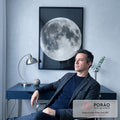 Quadro Decorativo Encanto Lunar da Luz da Lua em escritorio moderno - quadros decorativos para sala