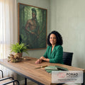 Quadro Decorativo Orixá Oxóssi: Caçador da Vida em escritorio moderno - quadros decorativos para sala