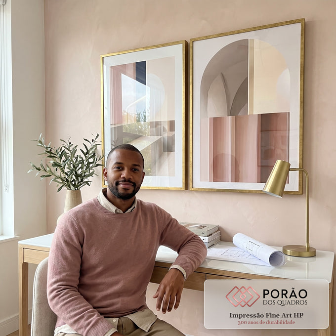 Quadro Decorativo: Dança das Cores Abstratas em escritorio moderno - quadros decorativos para sala