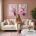 Quadro Decorativo Flores de Orquídeas - Elegância e Serenidade em sua Parede em sala de estar moderna - quadros decorativos para sala
