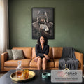 Quadro Decorativo Macaco Gangster - Estilo Urbano para sua Decoração em sala de estar moderna - quadros decorativos para sala