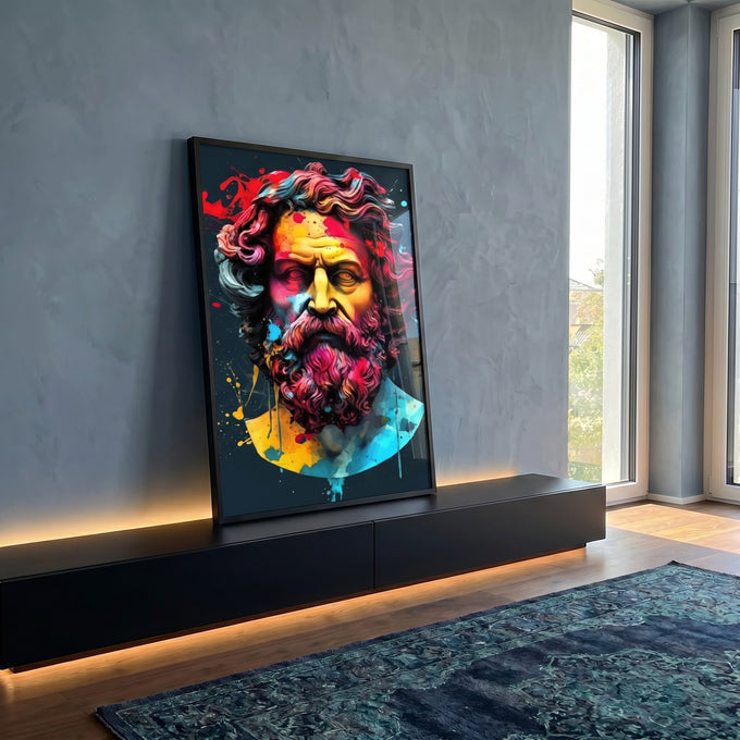 Quadro Decorativo Mitologia Grega - Arte Elegante para Transformar Seu Espaço em ambiente decorado - quadros decorativos para sala