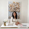 Quadro Decorativo A Beleza Eterna da Árvore da Vida em escritorio moderno - quadros decorativos para sala