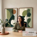 Quadro Decorativo Silhuetas Modernas em escritorio moderno - quadros decorativos para sala