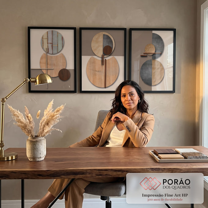 Quadro Decorativo: Abstração Vibrante - Um Toque de Classe em escritorio moderno - quadros decorativos para sala