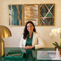 Quadro Decorativo: Luxo Verde e Ouro Art Deco em escritorio moderno - quadros decorativos para sala
