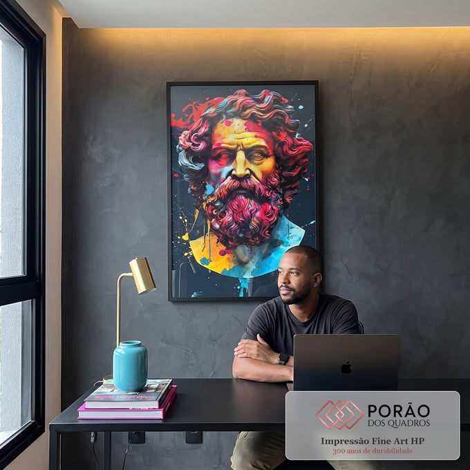 Quadro Decorativo Mitologia Grega - Arte Elegante para Transformar Seu Espaço em escritorio moderno - quadros decorativos para sala