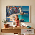 Quadro Decorativo Serenidade na Costa Mar em escritorio moderno - quadros decorativos para sala