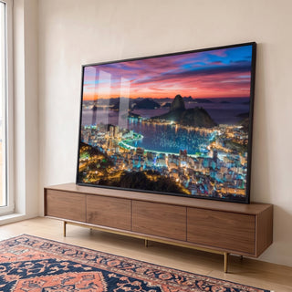 Quadro Decorativo: Emocionante Entardecer Carioca em ambiente decorado - quadros decorativos para sala