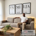 Quadro Decorativo \'Inspire\': Letras que Transformam em sala de estar moderna - quadros decorativos para sala