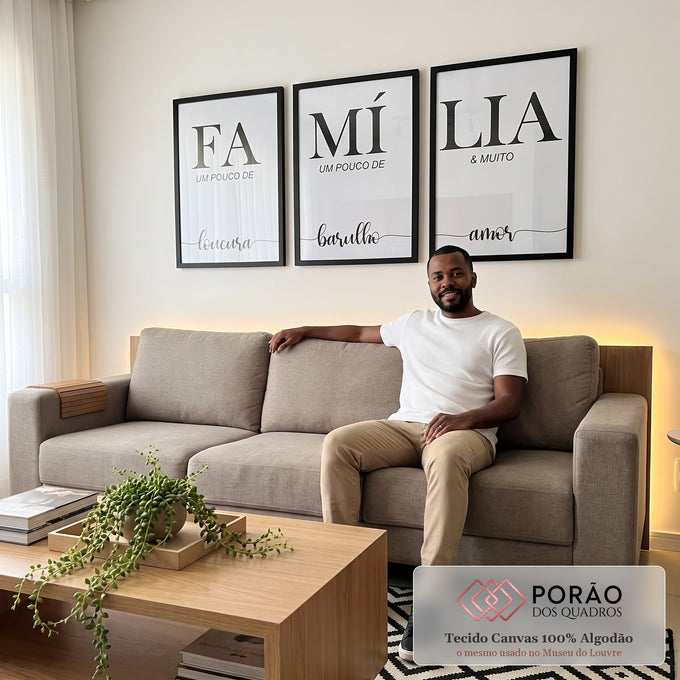 Quadro Decorativo \'Inspire\': Letras que Transformam em sala de estar moderna - quadros decorativos para sala