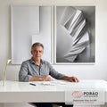 Quadro Decorativo: Harmonia Minimalista em Preto e Branco em escritorio moderno - quadros decorativos para sala