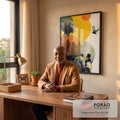 Quadro Decorativo Elegância com Força e Esperança em escritorio moderno - quadros decorativos para sala