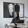 Quadro Decorativo Asas de Liberdade - Toque Sofisticado em escritorio moderno - quadros decorativos para sala