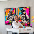 Quadro Decorativo Clássico e Vibrante em escritorio moderno - quadros decorativos para sala