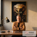 Quadro Decorativo Águia Foco - Elegância e Durabilidade para Sua Casa em escritorio moderno - quadros decorativos para sala