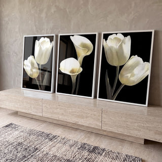 Quadro Decorativo: Elegância Minimalista em Preto e Branco em ambiente decorado - quadros decorativos para sala