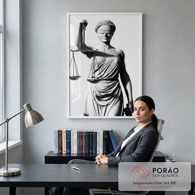 Quadro Decorativo A Justiça em Grande Estilo em escritorio moderno - quadros decorativos para sala