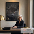 Quadro Decorativo Majestade da Pantera Negra - Adicione Elegância em escritorio moderno - quadros decorativos para sala