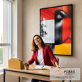 Quadro Decorativo Mulher Minimalista - Sofisticação e Empoderamento em escritorio moderno - quadros decorativos para sala