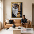 Quadro Decorativo Abstrato da Alma Feminina em sala de estar moderna - quadros decorativos para sala